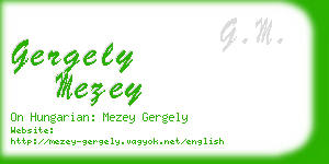 gergely mezey business card